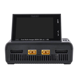 Зарядное устройство ToolkitRC M8D — DC 800W×2 / 1600W SYNC, 2 канала, 30A (50A SYNC), LiPo/LiHV/LiFe/Li-ion/NiMH/Pb 1–8S, USB-C PD 65W, IPS 3.5". Photo 3